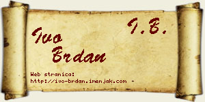 Ivo Brdan vizit kartica